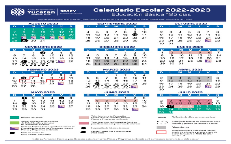 Segey Presenta Calendario Escolar 2022 2023 La Ciudad 5409